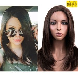 16" Dark Brown Lace Front Wig | Alexa